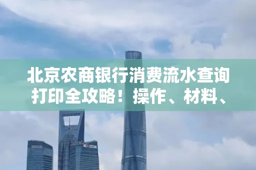 北京农商银行消费流水查询打印全攻略!操作、材料、避坑指南都在这里