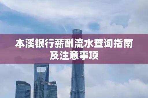 本溪银行薪酬流水查询指南及注意事项