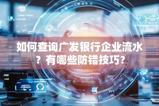 如何查询广发银行企业流水?有哪些防错技巧?