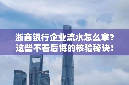 浙商银行企业流水怎么拿?这些不看后悔的核验秘诀!