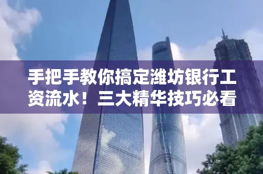 手把手教你搞定潍坊银行工资流水!三大精华技巧必看